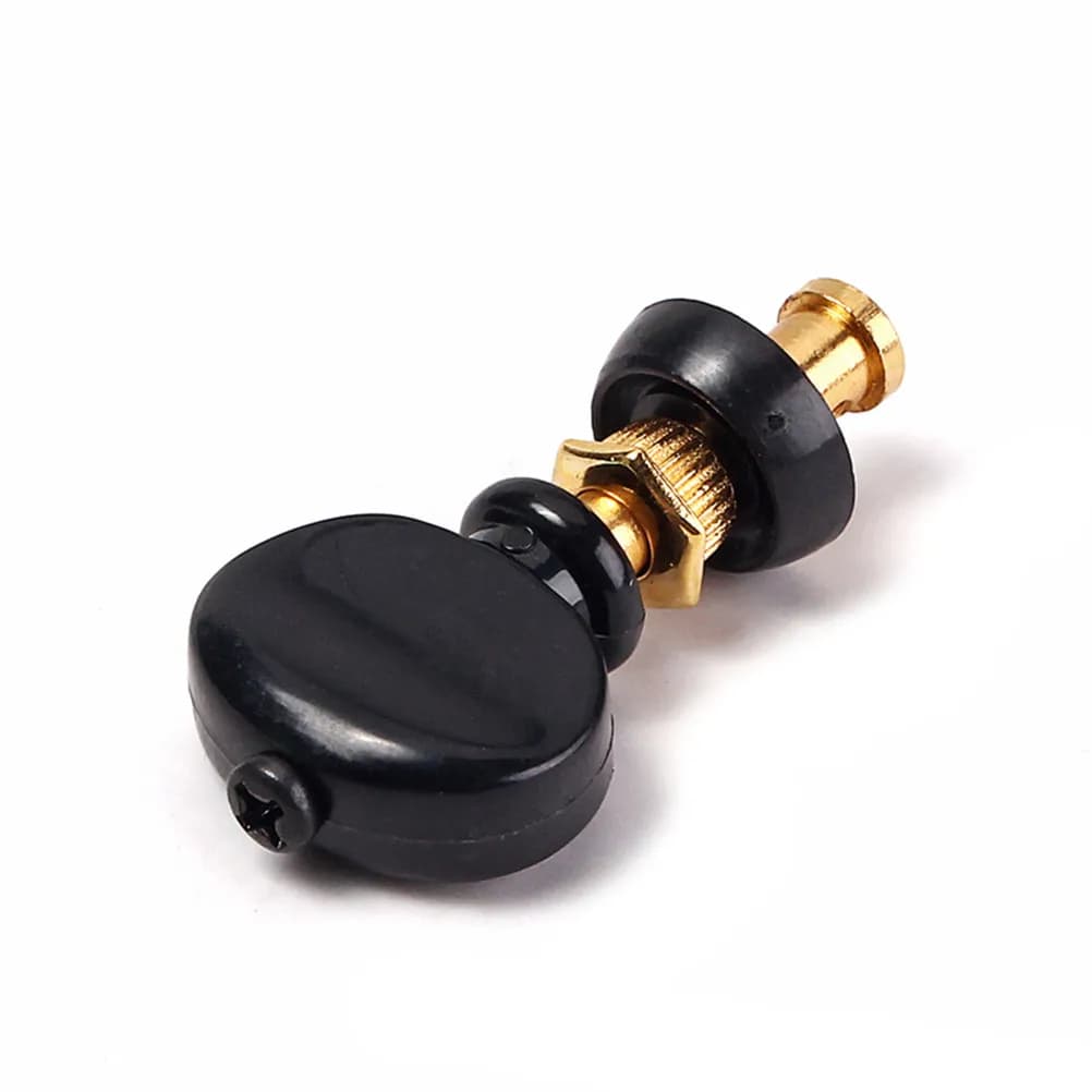 Set di 4 Piroli di Accordatura per Ukulele in Acciaio, Regolabili a Frizione, con Pulsanti in Plastica, Bianco, Nero, Oro
