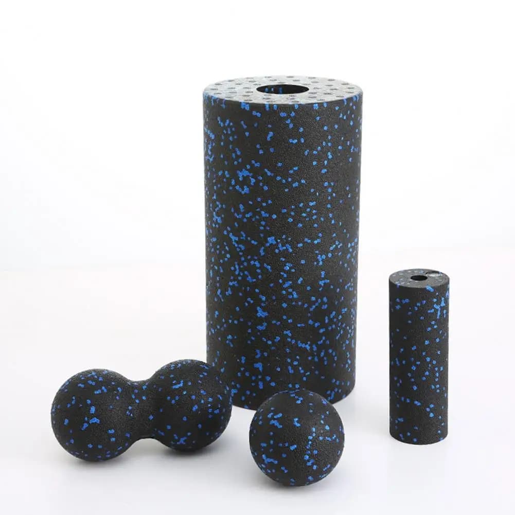 4Pcs/Set EPP Foam Roller Fascia Ball High Density Back Pain Relief Yoga Exercise Physical Therapy Muscle Recovery Deep Tissue Ma