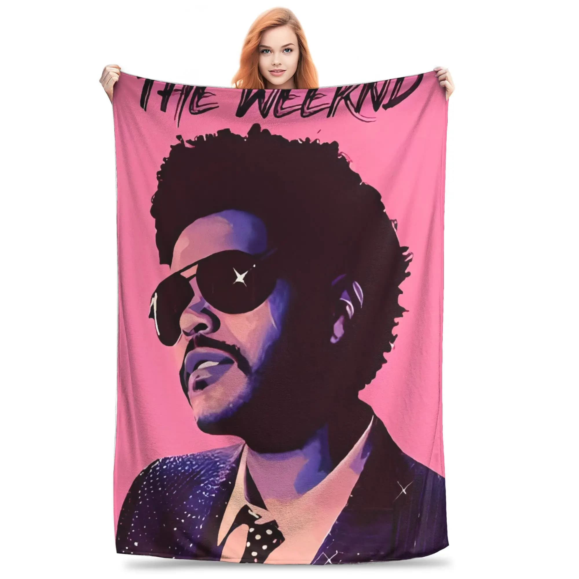 The Weeknds Rapper Singer Warm Blanket Travel Office Plush Throw Blanket Aesthetic Couch Chair Flannel Bedspread Sofa Bed Cover