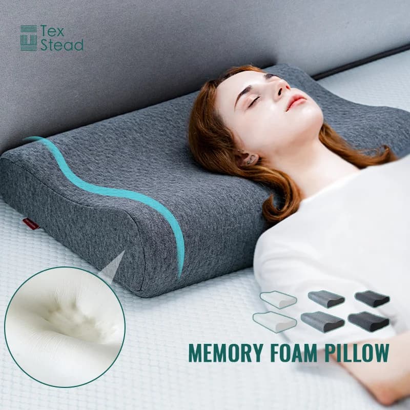 Cuscino ergonomico in memory foam da 1 pezzo - Cuscino cervicale con supporto per il collo per letto, rinfrescante e traspirante
