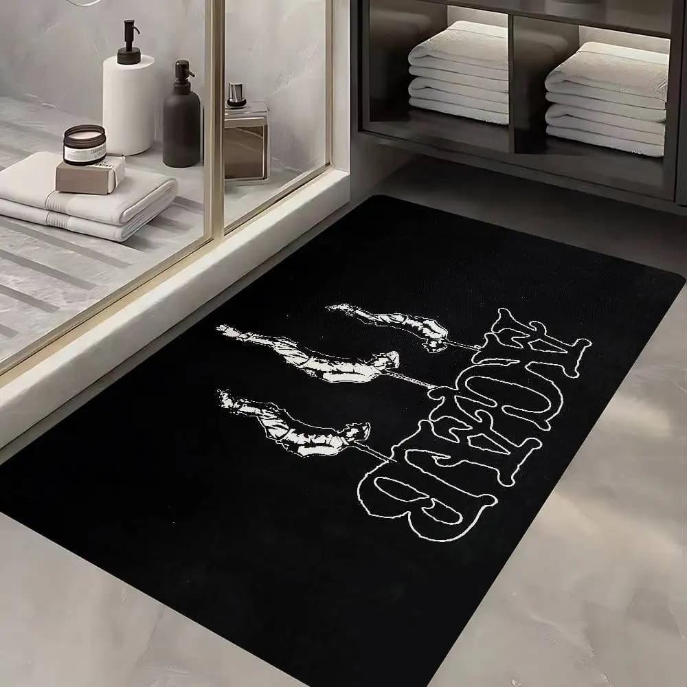 Tappetino da bagno con logo A-Acab U-Ultras, decorazione per la camera dei bambini, per la camera da letto, per il balcone, antiscivolo, per il soggiorno, tappeto di benvenuto