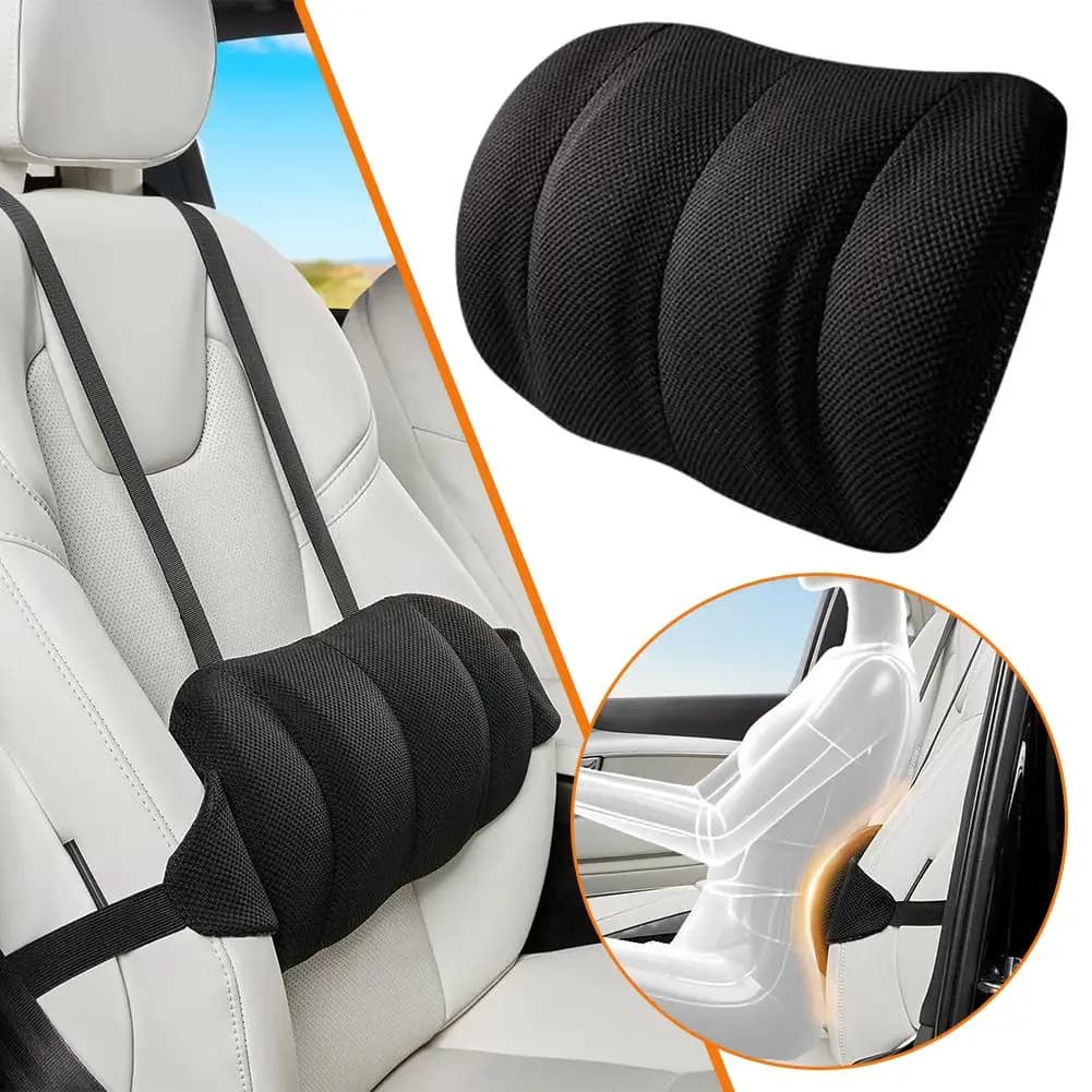 Cuscino di supporto lombare per auto Specializzato per la guida Protezione lombare Cuscino per schienale Cuscino lombare per auto in cotone memory