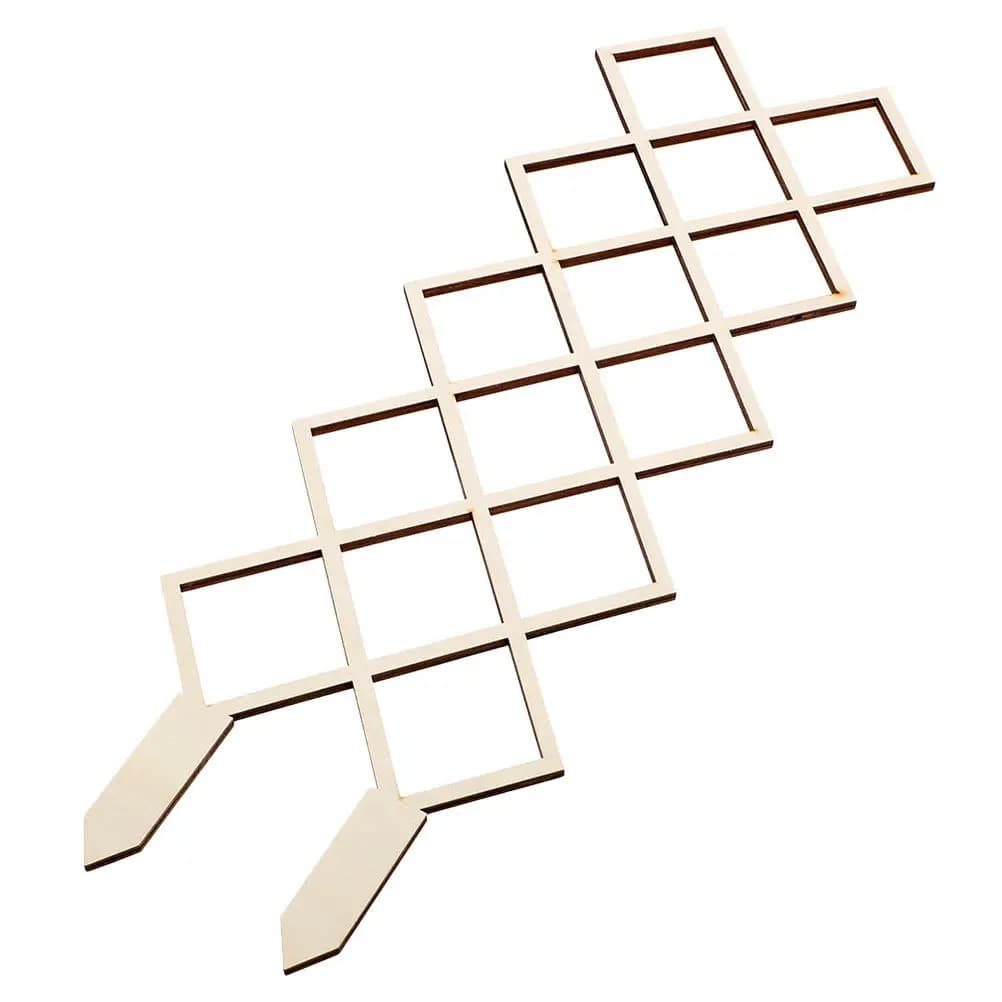 Wooden Plant Trellis Indoor Garden Support DIY Assembly Elegant Honeycomb Pattern Sturdy Potted Plant Climbing Frame Vine Flower