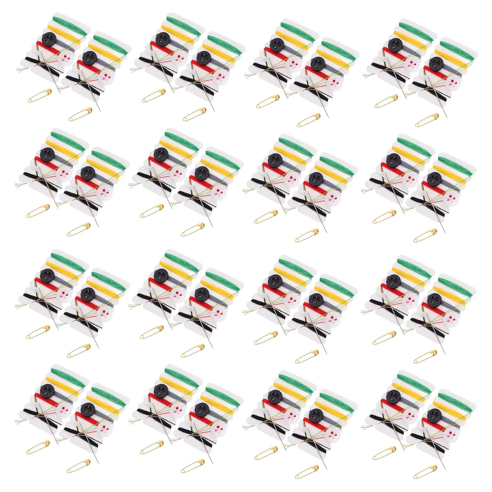 Kit da Cucito Compatto da 100 Pezzi, Mini Kit Portatile per Riparazioni per Principianti e Professionisti, Include Filo, Ago, Bottoni, Spille, Ideale per Hotel