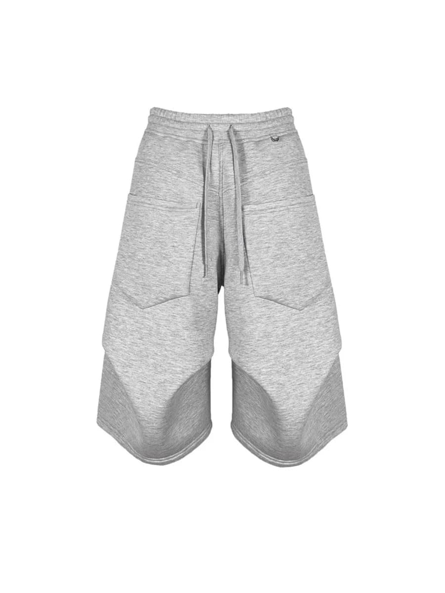 Mauroicardi Primavera Estate Pantaloncini morbidi casual larghi per uomo Coulisse in vita elastica Molte tasche Pantaloni sportivi a gamba larga Vestiti