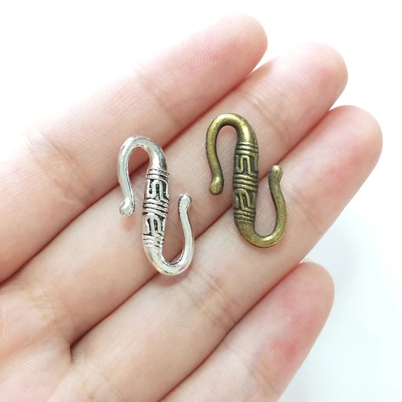 Nuova Moda 22*12mm 10Pz/Sacchetto Chiusure a Gancio Argento Bronzo Connettori per Collane Fibbie Accessori Fai da Te per Creazione Gioielli Bracciali