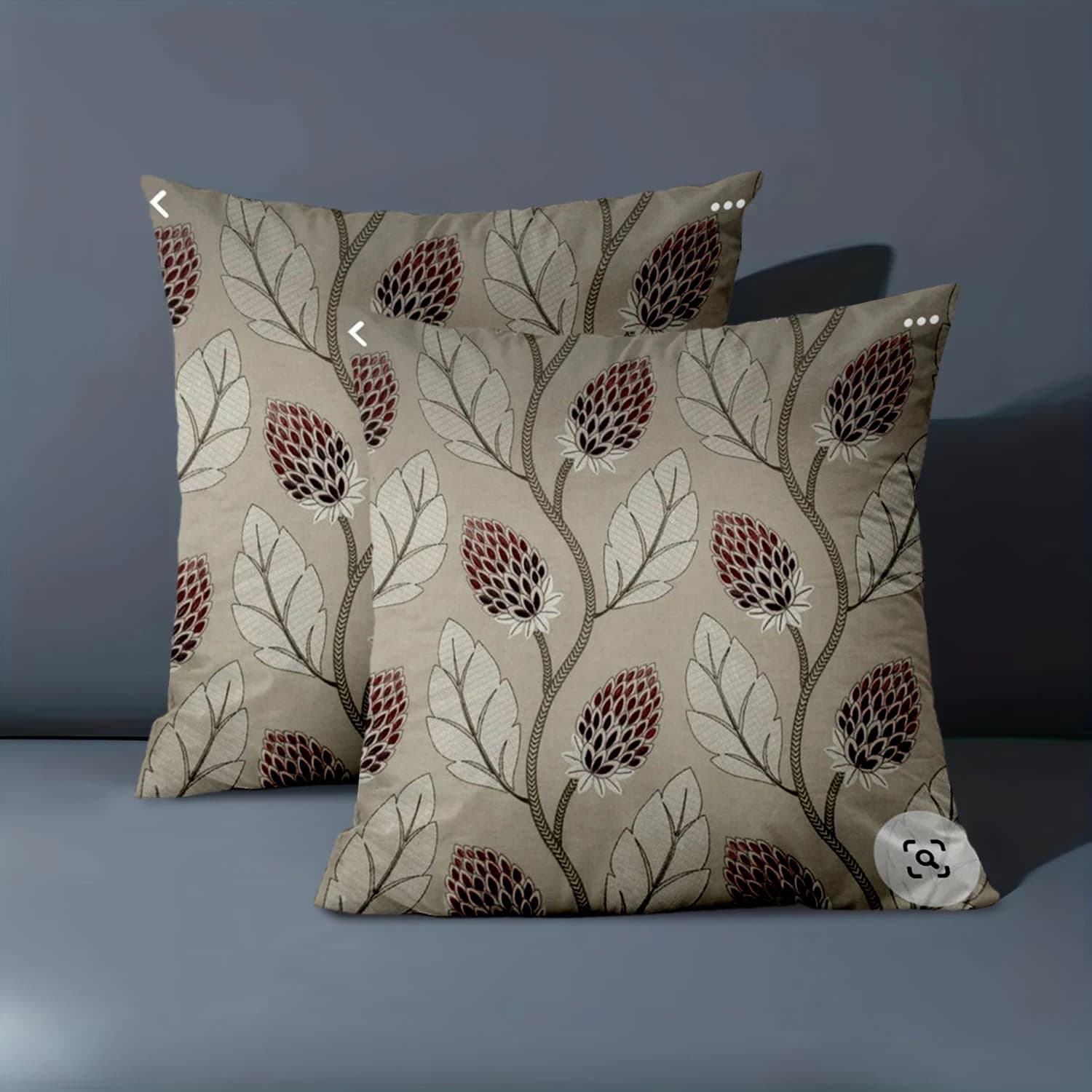 1 Pezzi -2D stampa piatta Cuscino con motivi floreali Decorazione Federa in poliestere Fodera per cuscino decorativa per divano