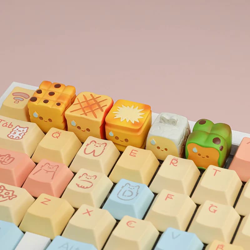 Keycap personalizzato quadrato piccolo con motivo Knock Berry, simpatico cartone animato, per tastiera meccanica, originale singolo tridimensionale ESC