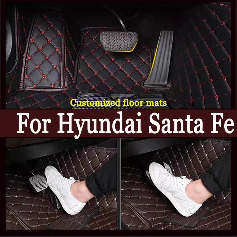 Car mats for Hyundai Santa Fe DM NC 2013 ~ 2018 7 places waterproof pads car mat tapetes para car accessories