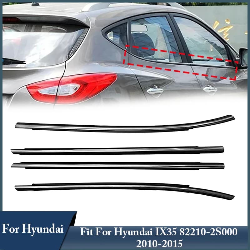Auto Porta Finestra In Gomma Strisce Meteo Per Hyundai IX35 82210-2S000 2010-2015 Finestra di Vetro Impermeabile Nero Trim Strisce di Tenuta