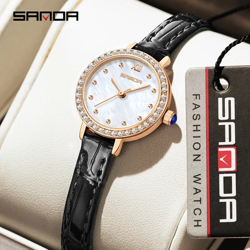 SANDA Fashion Design Lega Compatta Orologi al quarzo graduati da donna Regalo Orologi da donna impermeabili al quarzo eleganti di lusso originali