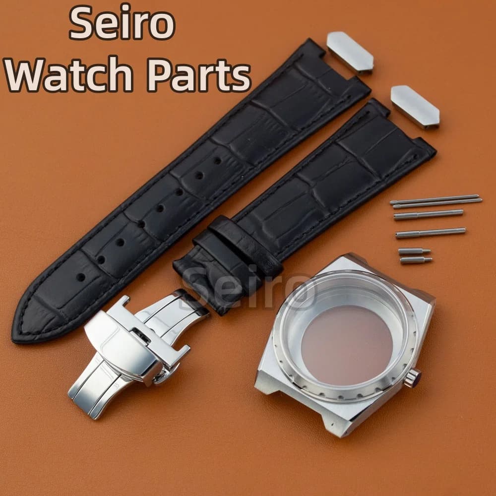 Cinturino in vera pelle per orologio VC222, vetro zaffiro, compatibile con movimento automatico NH35 NH36, cassa da uomo 28,5 mm 31 mm, quadrante.