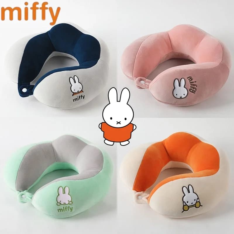 Creative Miffy Cute Creative Cartoon Pattern Travel Portable Office Nap Fashion Soft Comfortable Neck Support U-Shaped Pillow