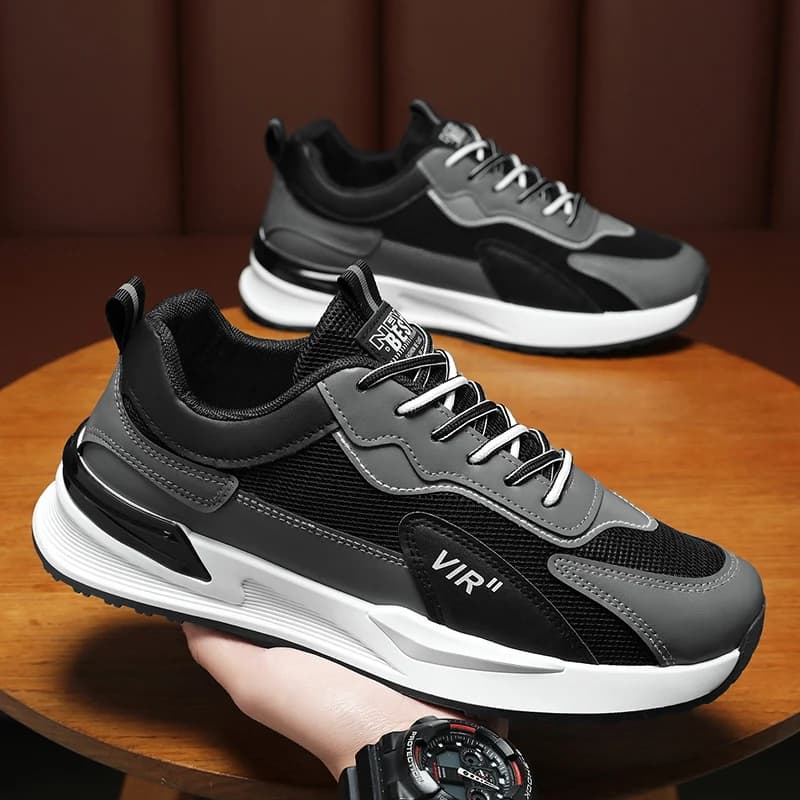 Men's shoes four seasons breathable soft sole non-slip mesh casual sports shoes outdoor running shoes fashion students sneakers