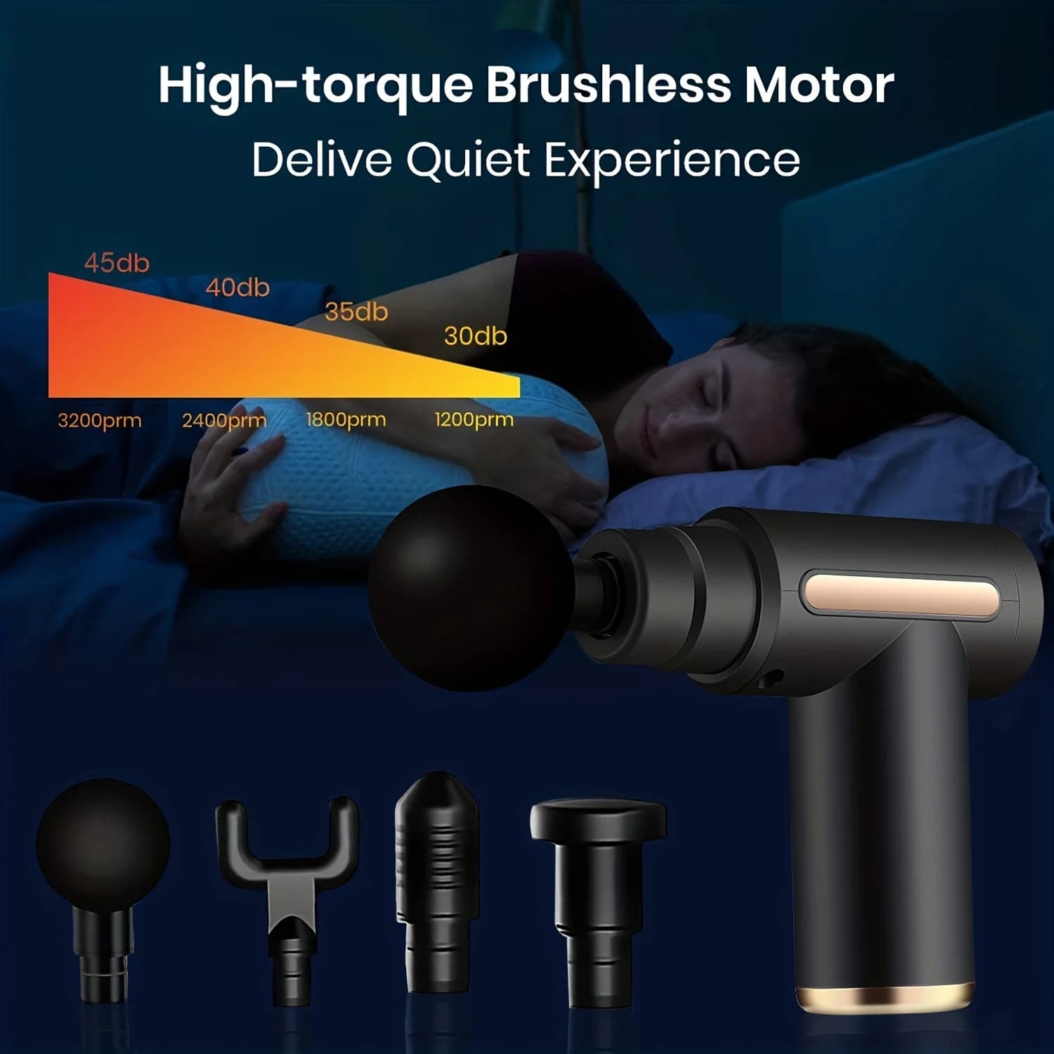 30 Speed Massage Gun Electric Fascia Muscle Massager Low Noise Rechargeable for Body Neck Shoulder Fitness