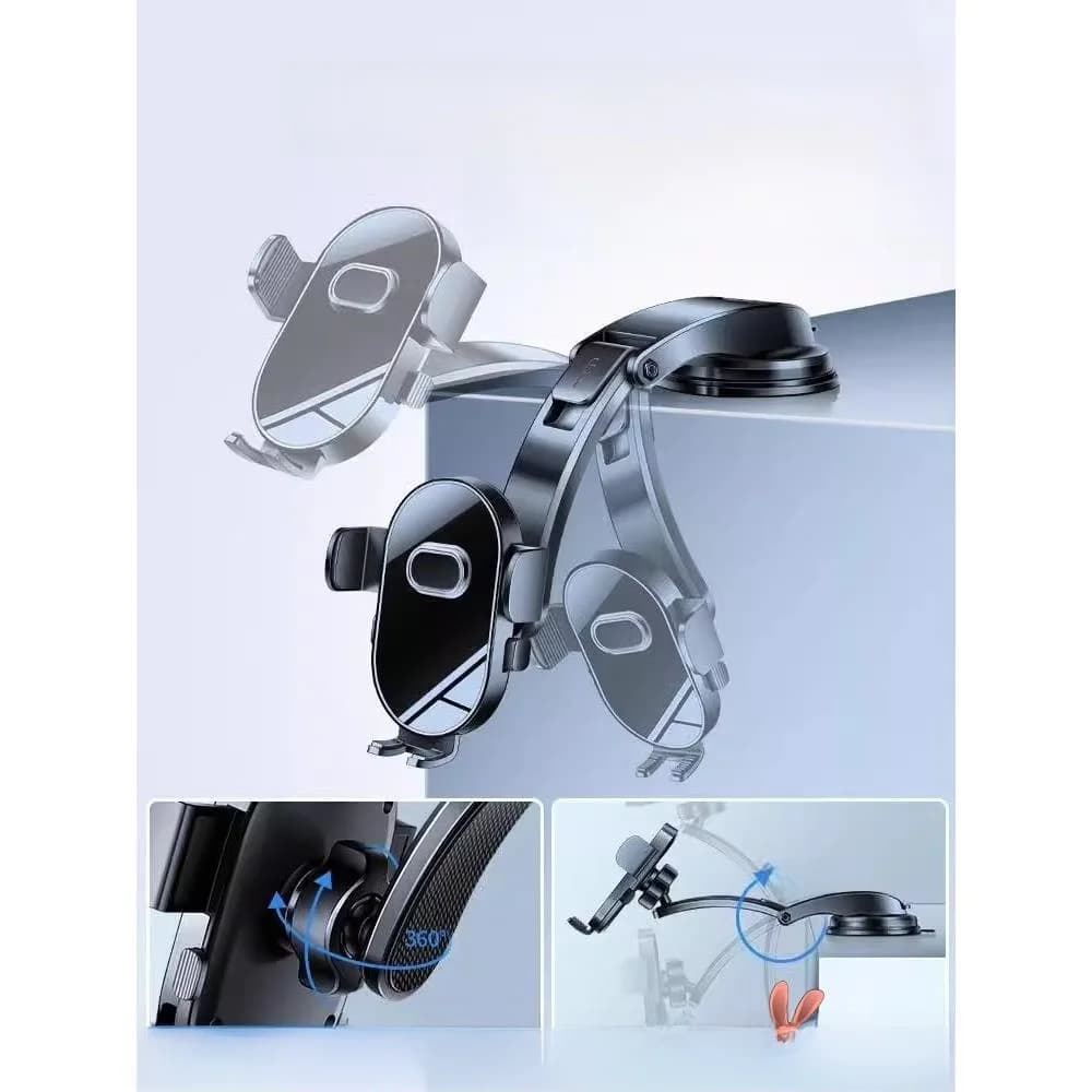 Nuovo Supporto per Telefono da Auto in Plastica ABS con Ventosa, Pieghevole, Universale per Cruscotto, Supporto Fisso per Navigazione
