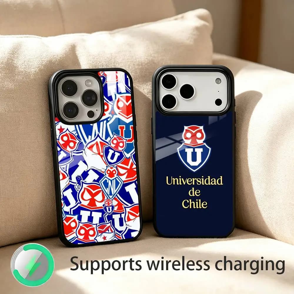 C-Club U-Universidad de -Chile Phone Case For iPhone12,13,14,15,16,17Pro Max Plus Wireless Charger Cover Funda