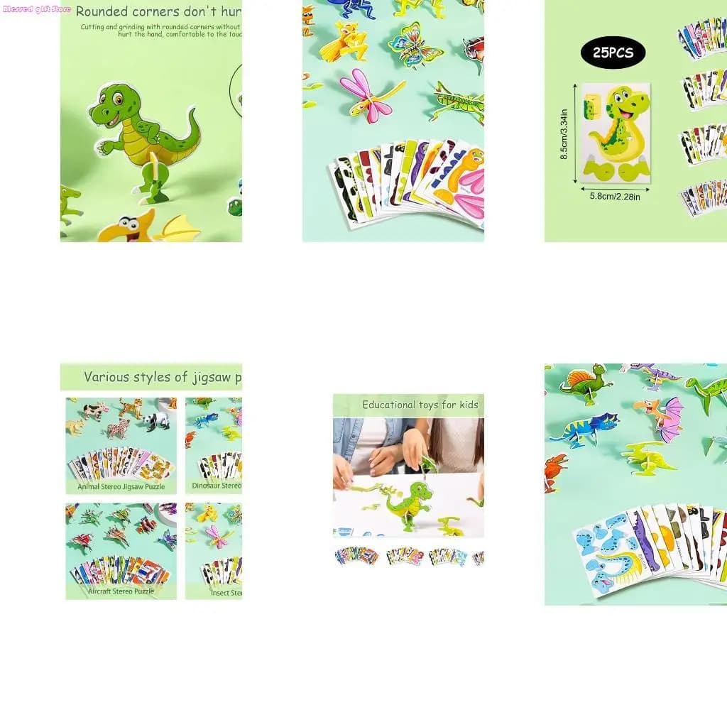 D0JC 25 pezzi/set giocattolo puzzle 3D per bambini giocattolo per coordinazione occhio-mano per bambini