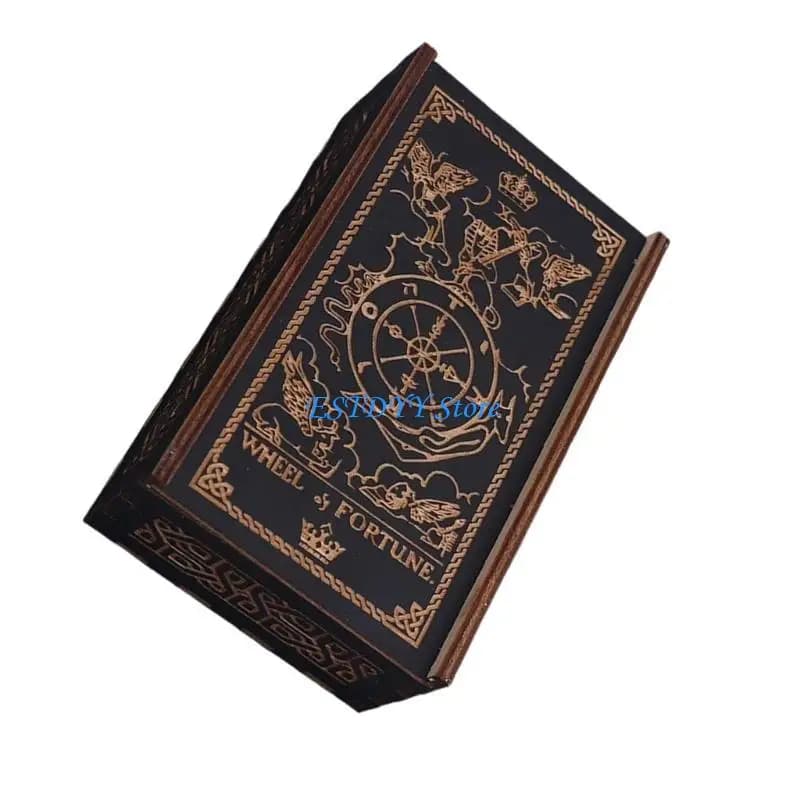 G6DE Push Pull Tarots Card Storage Box Tarots Card Storage Case Portable Card Container Astrology Box Enduring