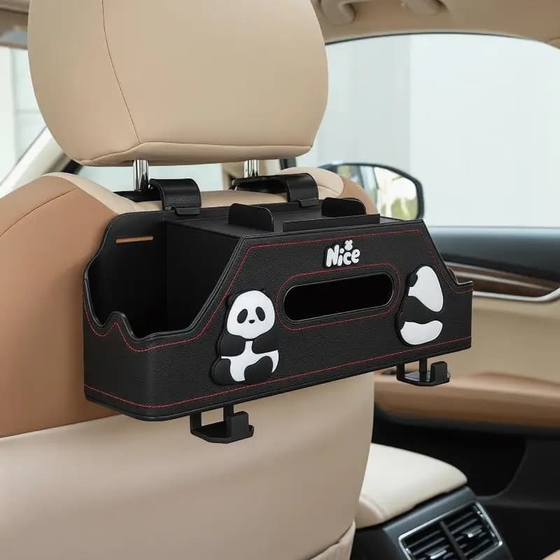 4 In 1 Auto Organizer Car Multifunctional 1Pcs Sturdy Back Seat Storage Box For Women Travel Car Storage Arrangement