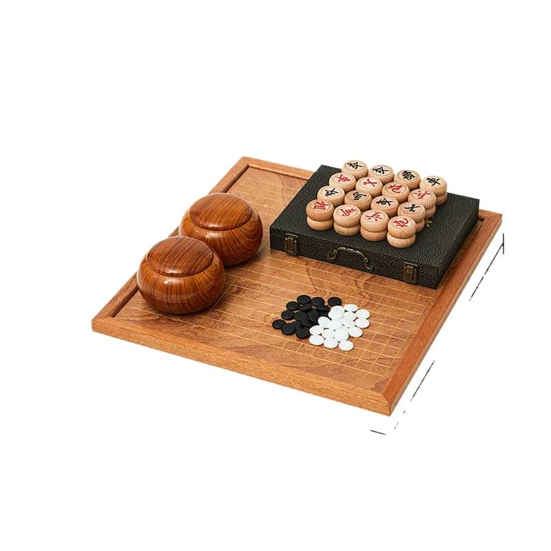 Go Chess cinese due in uno, set di avviamento per principianti, regalo in legno massello standard di fascia alta a 19 vie