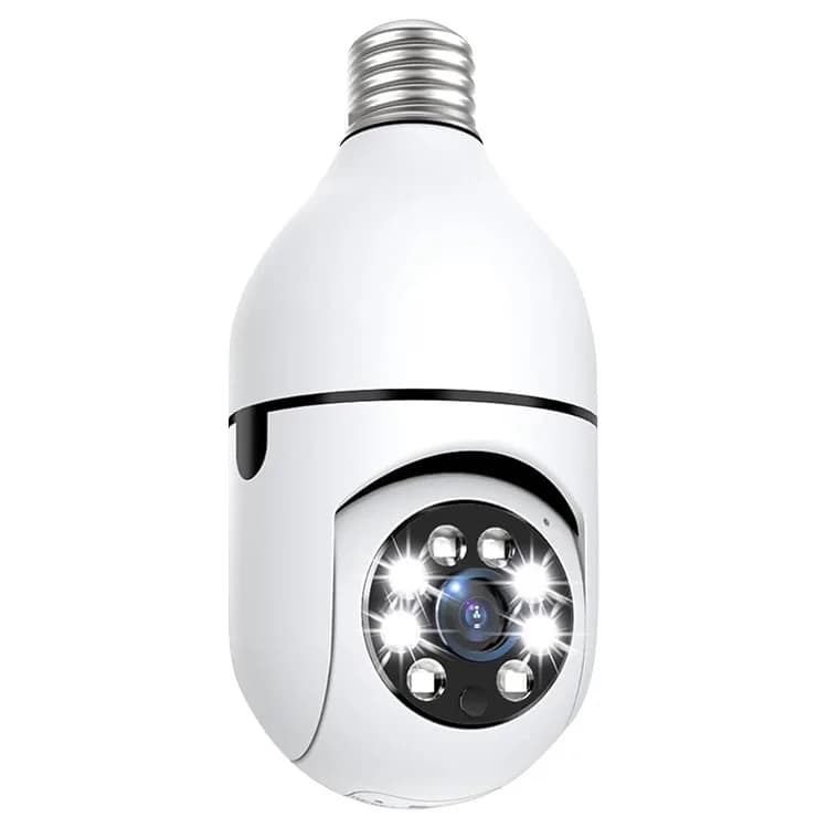 Telecamera E27 con Lampadina 3MP 4G WiFi IP per Interni, Monitor per Bambini o Animali Domestici, Tracciamento AI, Videosorveglianza di Sicurezza, Smart Life