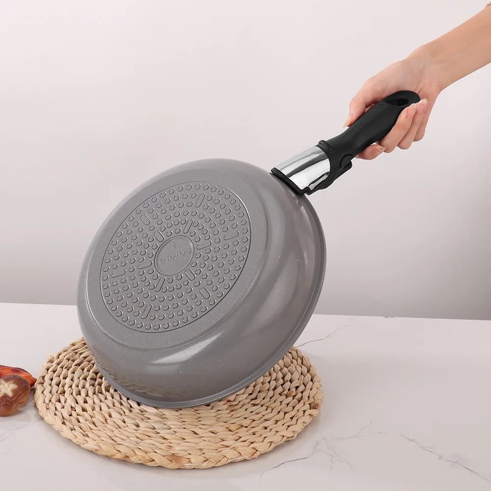 Anti-Scalding Detachable Pan Handle Knob-style Buckle Ergonomic Frying Pan Handle Heat-resistant Pot Replacement Clip Handle