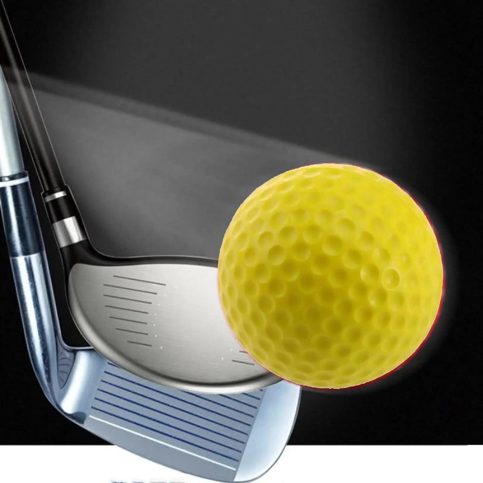 Golf Foam Ball Soft Feel Low Compression Yellow Training Balls Dual Layer Indoor Practice Set for Players