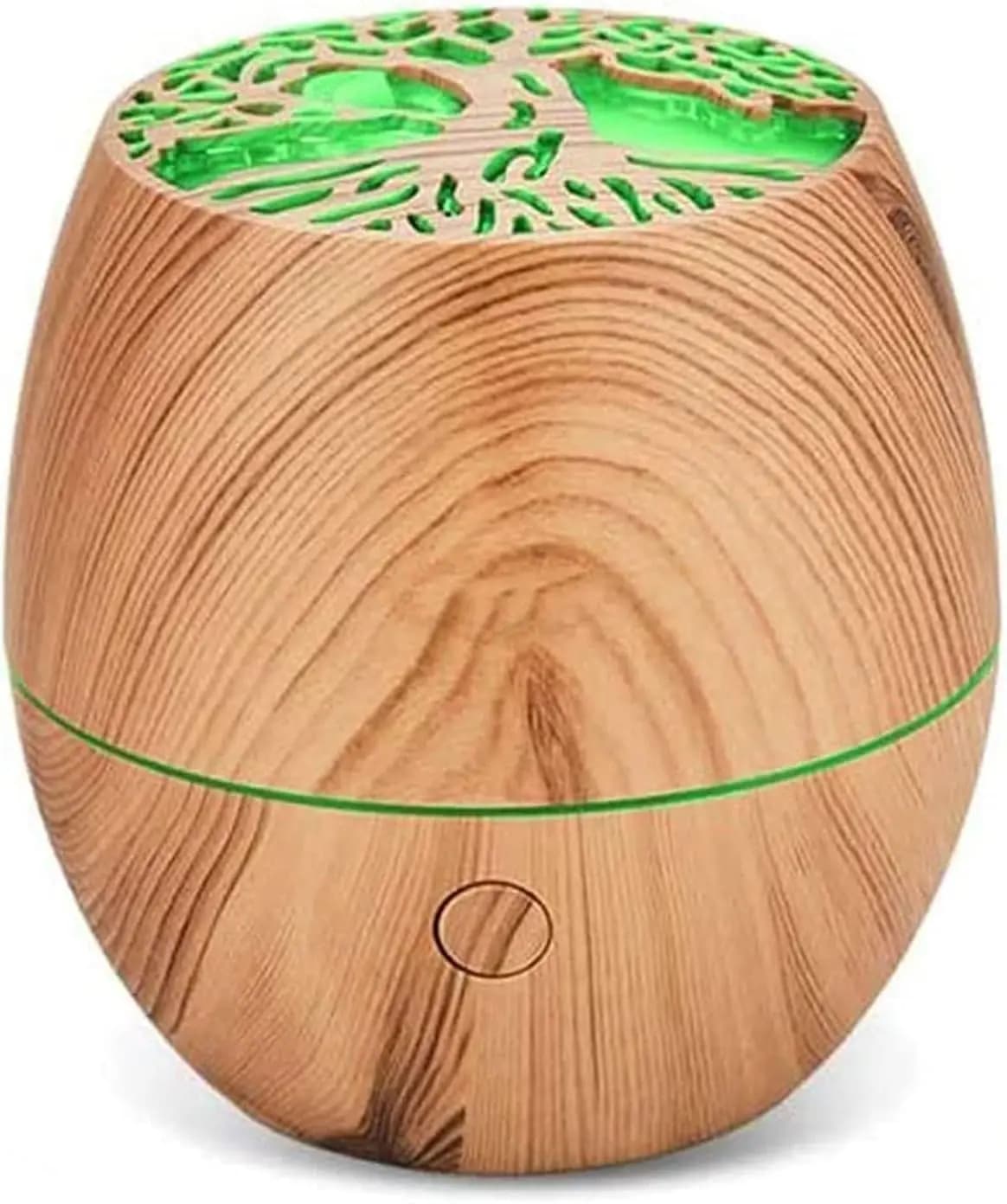 Diffusori per Aromaterapia con Luce Notturna a 7 Colori Cangianti per 12 Ore di Diffusione Continua e Silenziosa dell'Aroma (Effetto Legno Marrone Chiaro)
