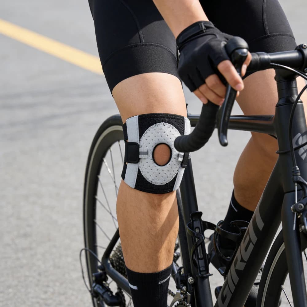 Supporto a Compressione per Ginocchio, 1 Pezzo, Unisex, Protezione per Ginocchio, Allevia il Dolore da Artrite del Ginocchio Durante lo Sport e l'Uso Quotidiano