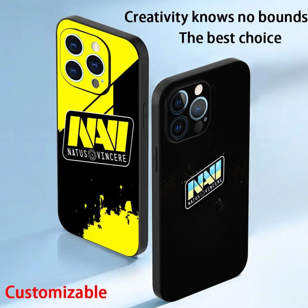NAVI CS game team logo pattern Phone Case For iPhone 17 16 16e 15 14 13 12 Plus Mini Pro Max Soft black Shockproof Cover