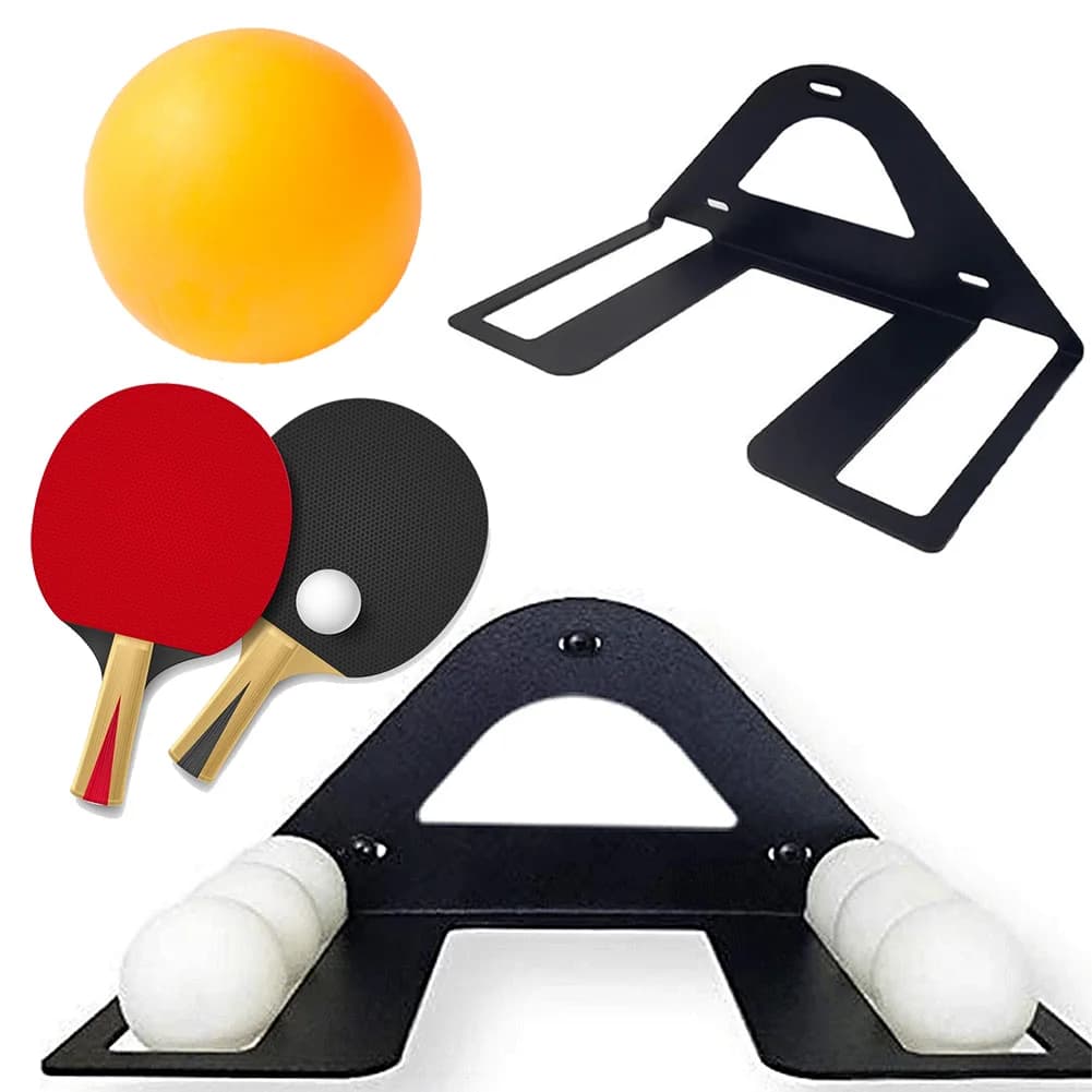 Pings Pongs Paddle Holder Ball Organizer Holds Up To 6 Balls and 4 Paddles Table Tennis Racket Display Wall Holder Wall Mounted
