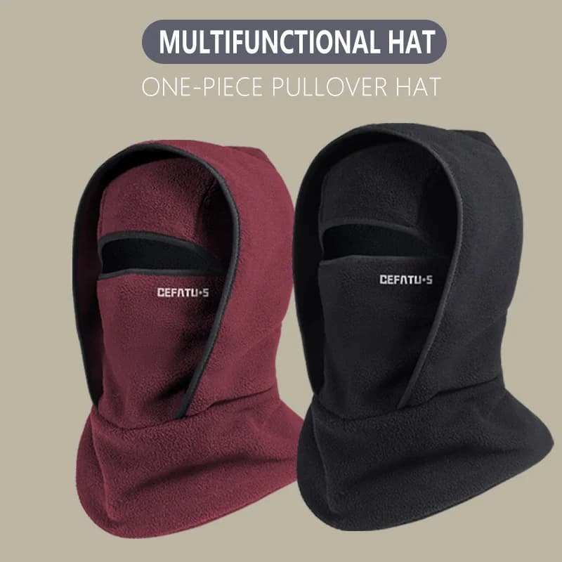 Cappello caldo monopezzo da esterno Sciarpa Cappello a doppio strato Design Passamontagna Cappello Caschi Sport Ciclismo Maschera facciale Unisex Autunno Inverno