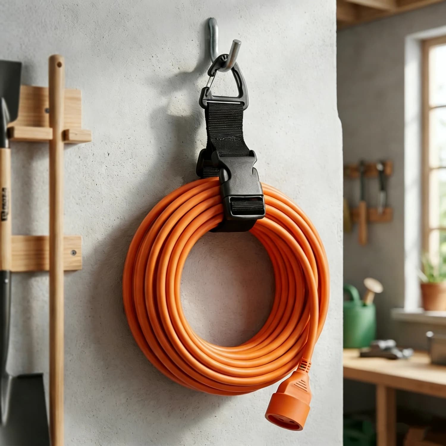 10pcs Adjustable Garden Soft Straps, Extension Cord Organizer, Garage and Workshop Hanging Storage Straps, Cable Management Ties