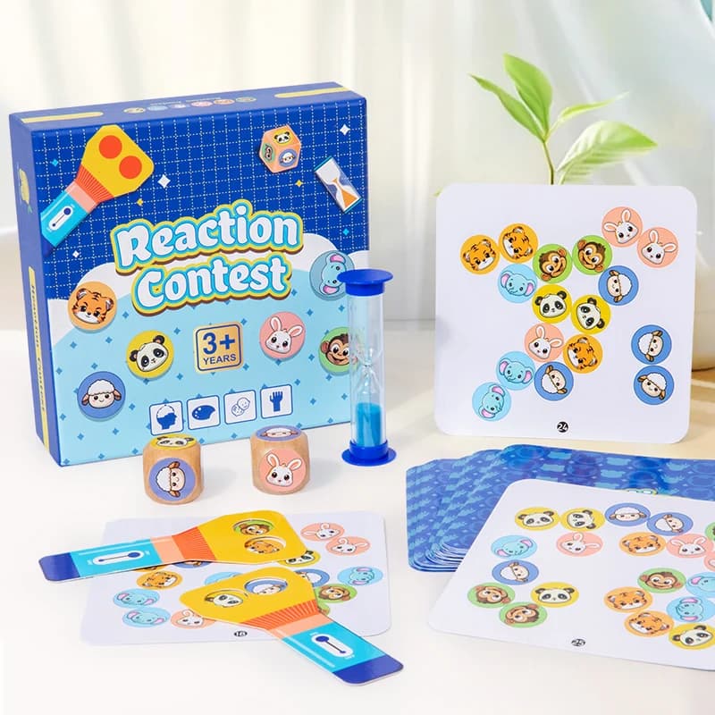 Gioco da tavolo animale giocattolo Montessori per bambini Pensiero logico cognitivo Puzzle Gioco da tavolo educativo con concorso di reazione per bambini
