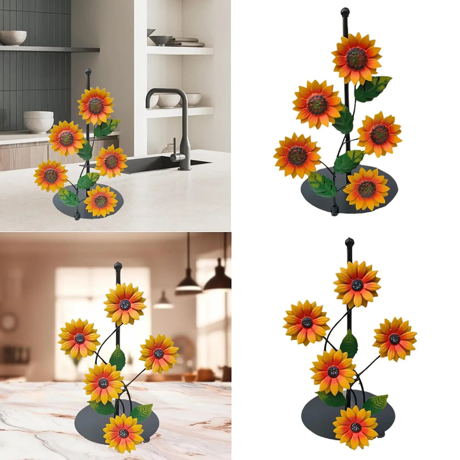 Portarotolo da Cucina con Design Floreale, Accessorio Portatile per Cucina, Ufficio, Bar, Studio, Casa di Campagna, Matrimonio