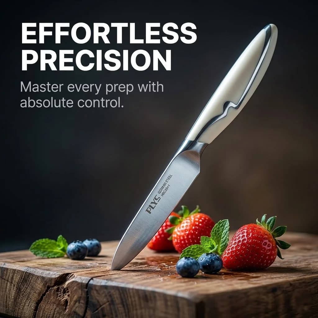 High End Multipurpose Kitchen Small Knife Sharp Stainless Steel Blade Fruit Knife For Home Cooks & Chef Precise Slicing