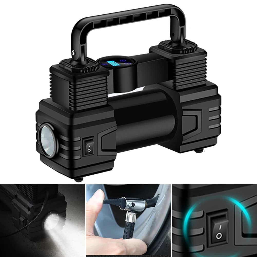 Pompa d'Aria per Auto 12V PSI, Gonfiatore Digitale per Pneumatici, Compressore d'Aria Portatile con Manometro, Accessorio Auto