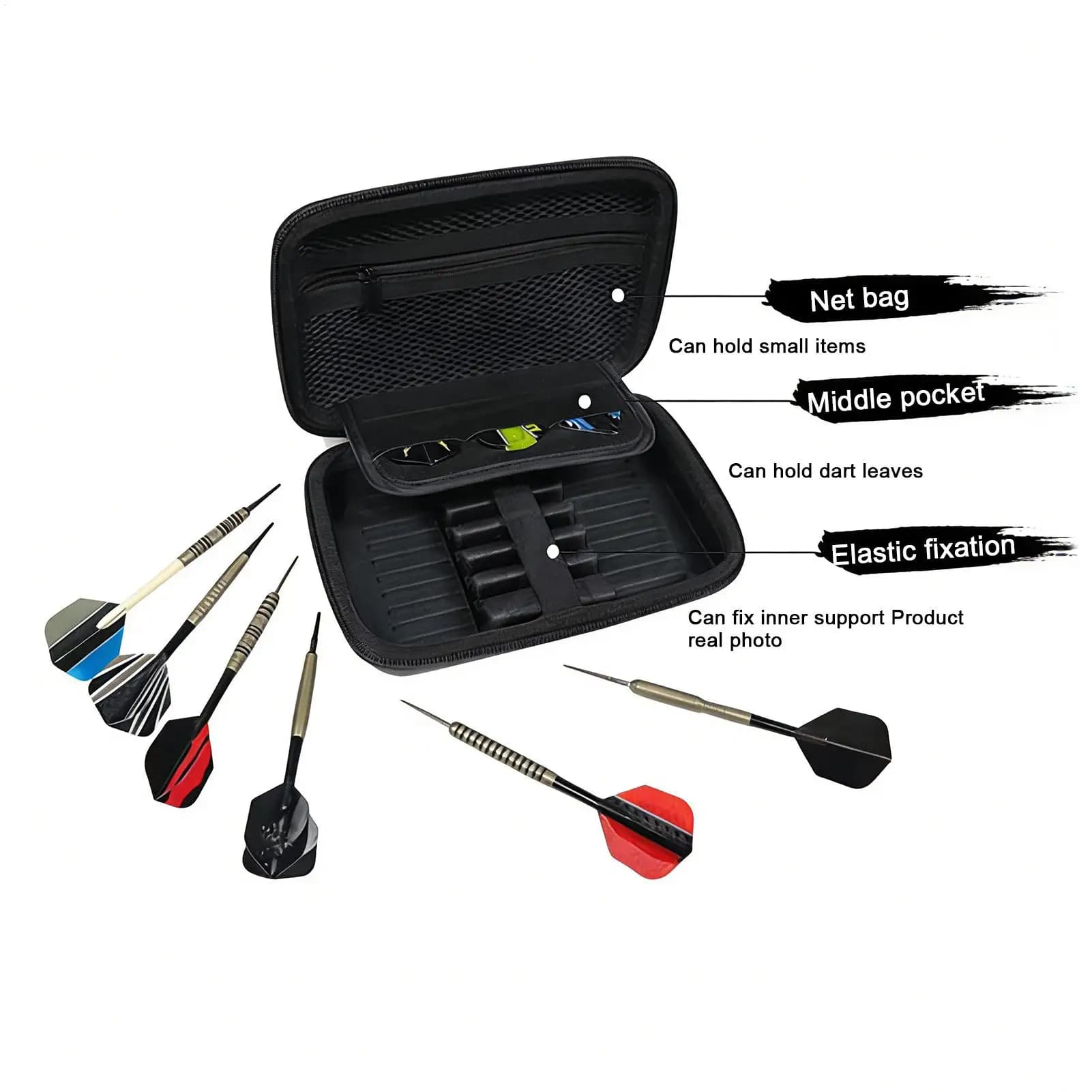 Custodia Organizer per Freccette con Punta Morbida, Porta Freccette per Giocatori, Collezionisti, Principianti, Competitori, Tornei, Leghe e Viaggi