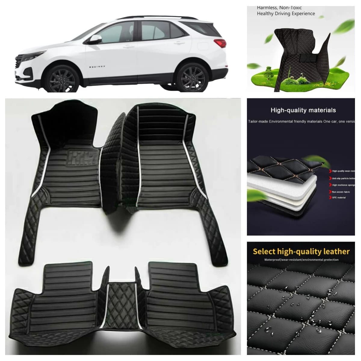 Customized Waterproof PU 3D Leather Car Mats for Buick Enclave 2009-2015 Car Mats Coche Accessories Lining