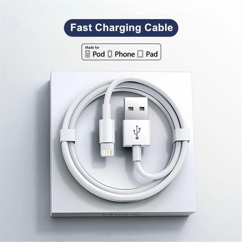Original quality USB charging cable for iPhone 14 8 7 6S Plus 13 12 Pro XS Max XR SE Fast charging cable Data synchronization line 1m 2m 3m