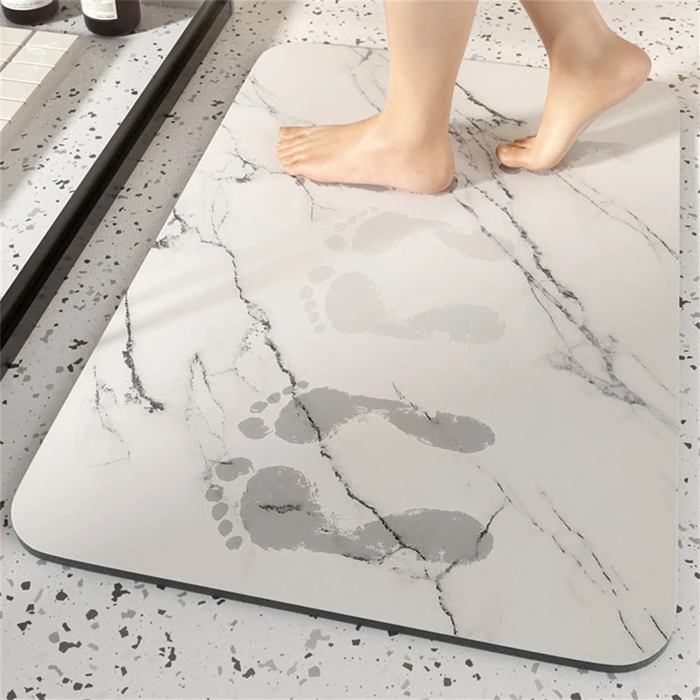 60x40CM Tappeti da bagno Tappetino da bagno lavabile Pietra di diatomea Tappetino in PU Tappetino antiscivolo ad asciugatura rapida Zerbino multiuso Accessori per il bagno