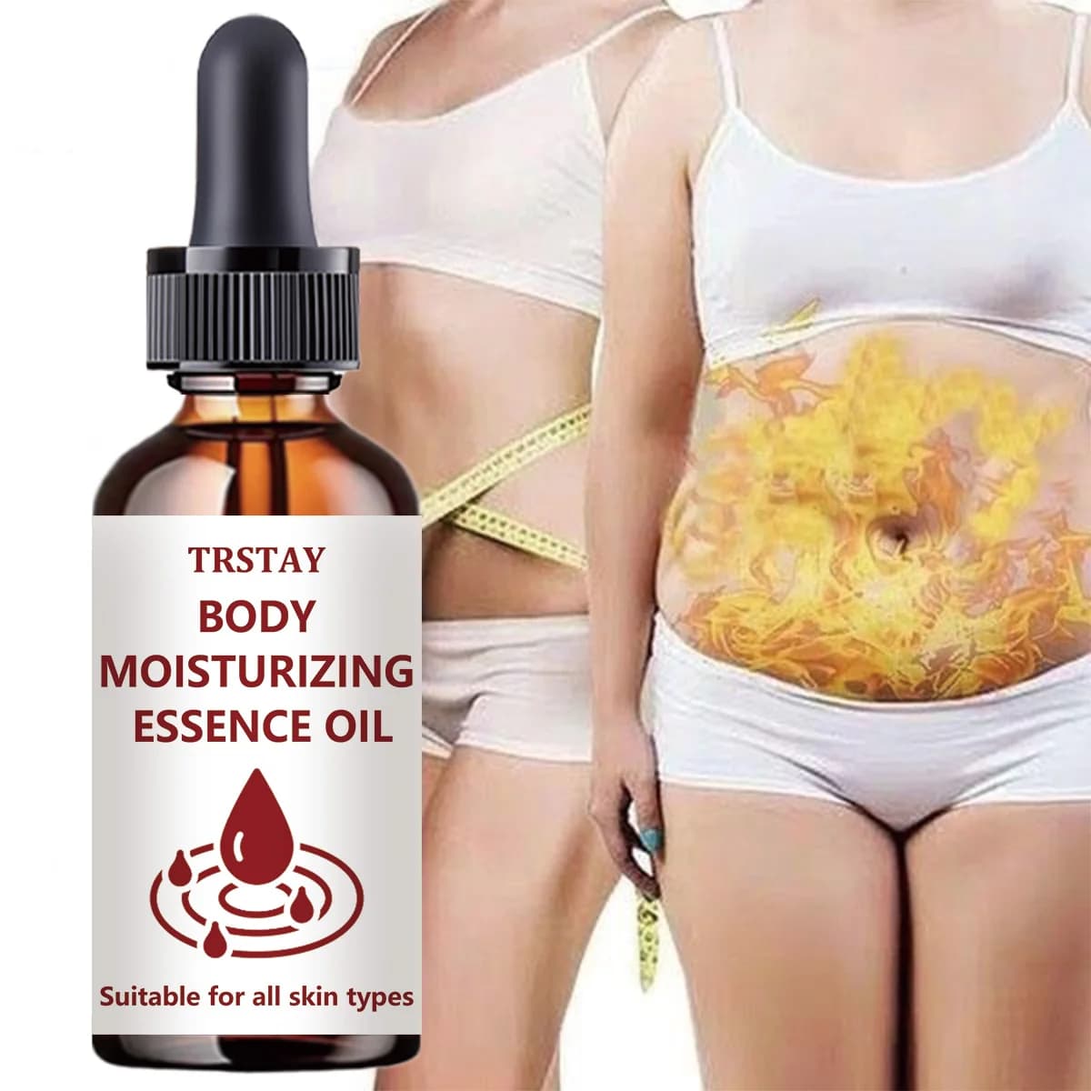 Olio essenziale per ridurre il grasso da 7 giorni con zenzero, rassodante, modellante, dimagrante, vita, addominale e massaggio della pancia