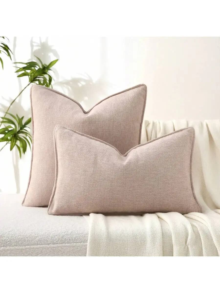 Chenille Throw Pillow Cover, Soft Luxurious Decorative Cushion Cover For Sofa Bed Home Decor
