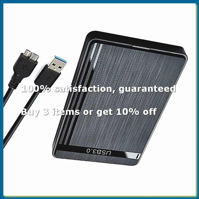 2.5inch to USB3.0 HDD Enclosure Mobile Hard Drive Cases for SSD External Storage HDD Box with USB3.0 Cable
