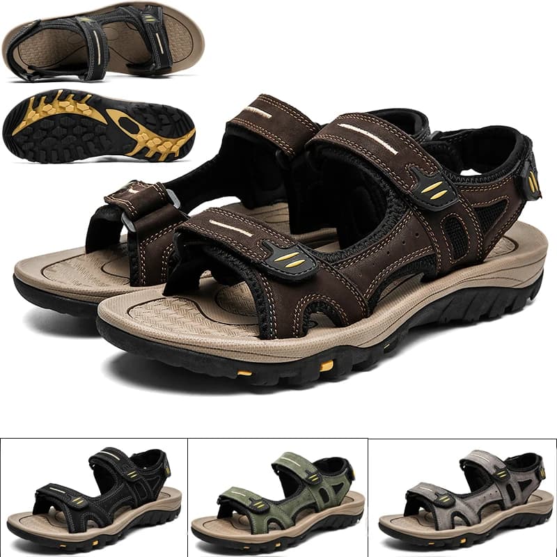 Men's Sandals Leather, New Summer Collection, Big Sizes, Men's Casual Shoes for Outside, Fashion Sandals, Slippers, Big Sizes 38-48