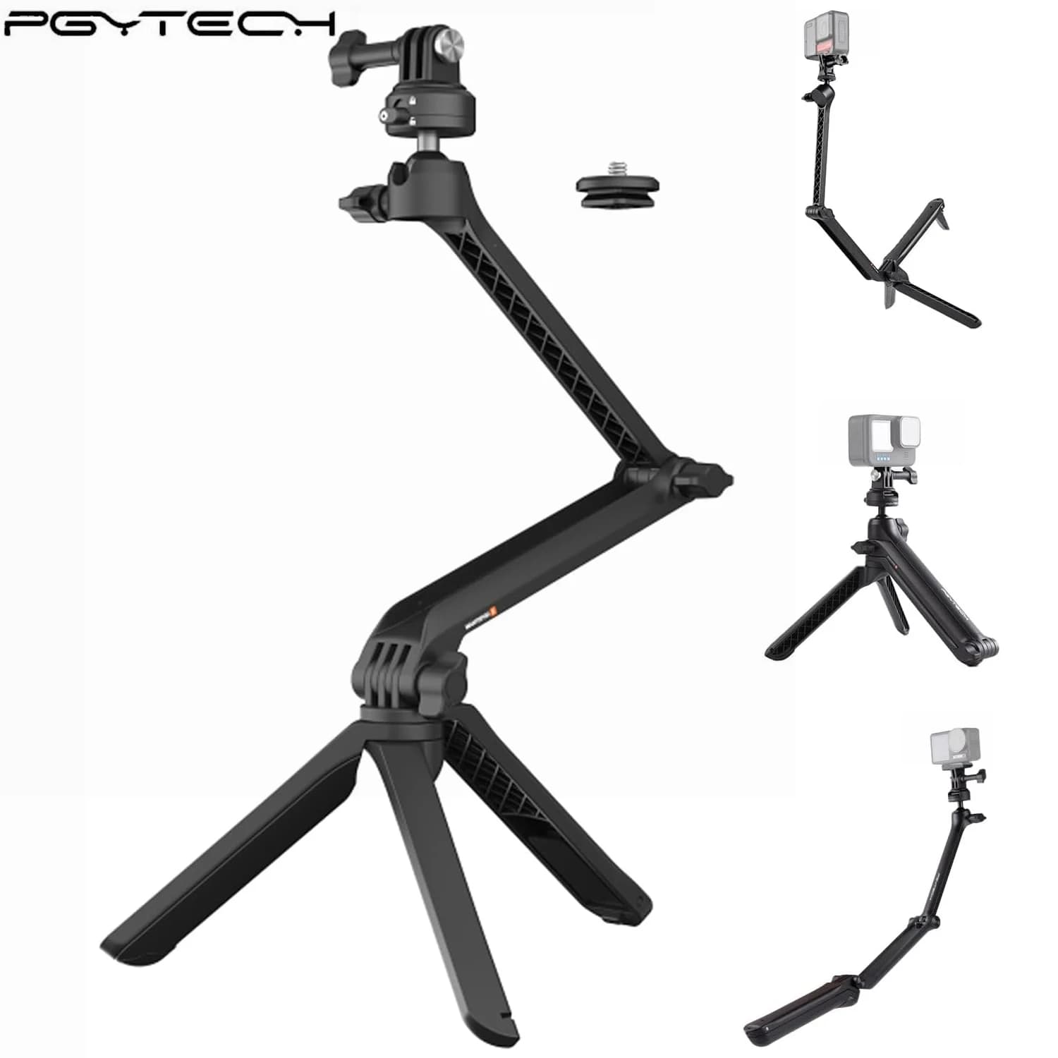 PGYTECH 3-way tripod Caplock Manispod Z Grip for GoPro Hero 12 11/ Insta360/ DJI Osmo Action 4/3 POCKET 3 / Smartphone