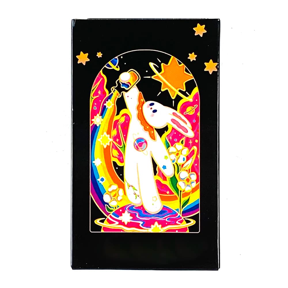 Nuovo mazzo di tarocchi Gioco di carte simpatico cartone animato Ottimo per principianti, giochi di meditazione e feste, regali di Halloween e Natale
