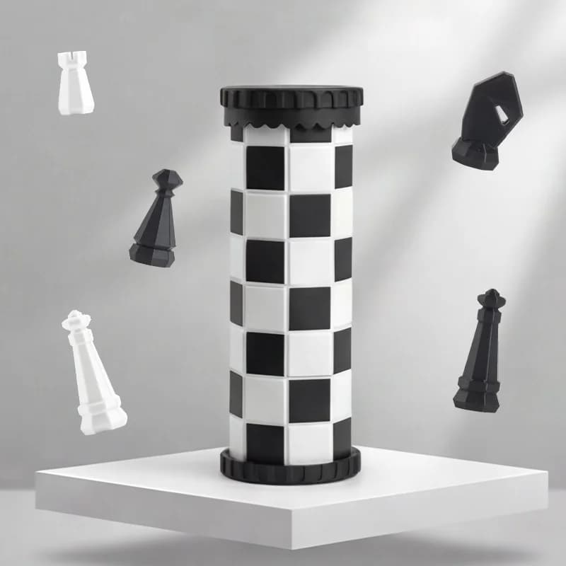 Set di Scacchi da Viaggio Internazionale, Gioco da Tavolo Interattivo per Bambini e Adulti