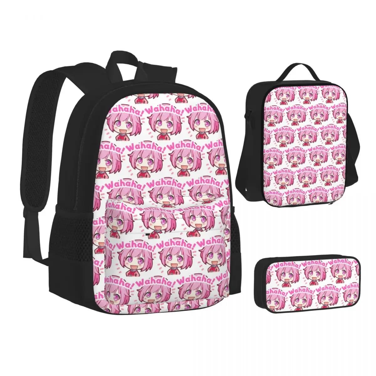 Emu Otori Wonderhoy Stamp Backpacks Students Bookbag School Bags Children Rucksack Lunch Bag Pen Bag Three-Piece Set